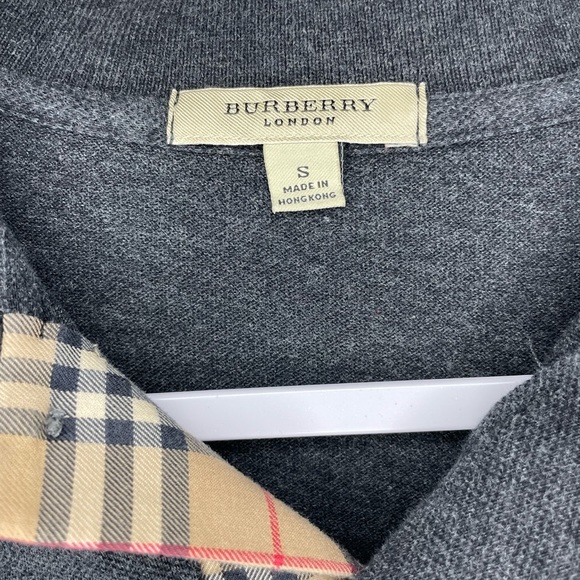 Burberry London Nova check trim polo shirt brown men's S​​​ - Picture 5 of 11